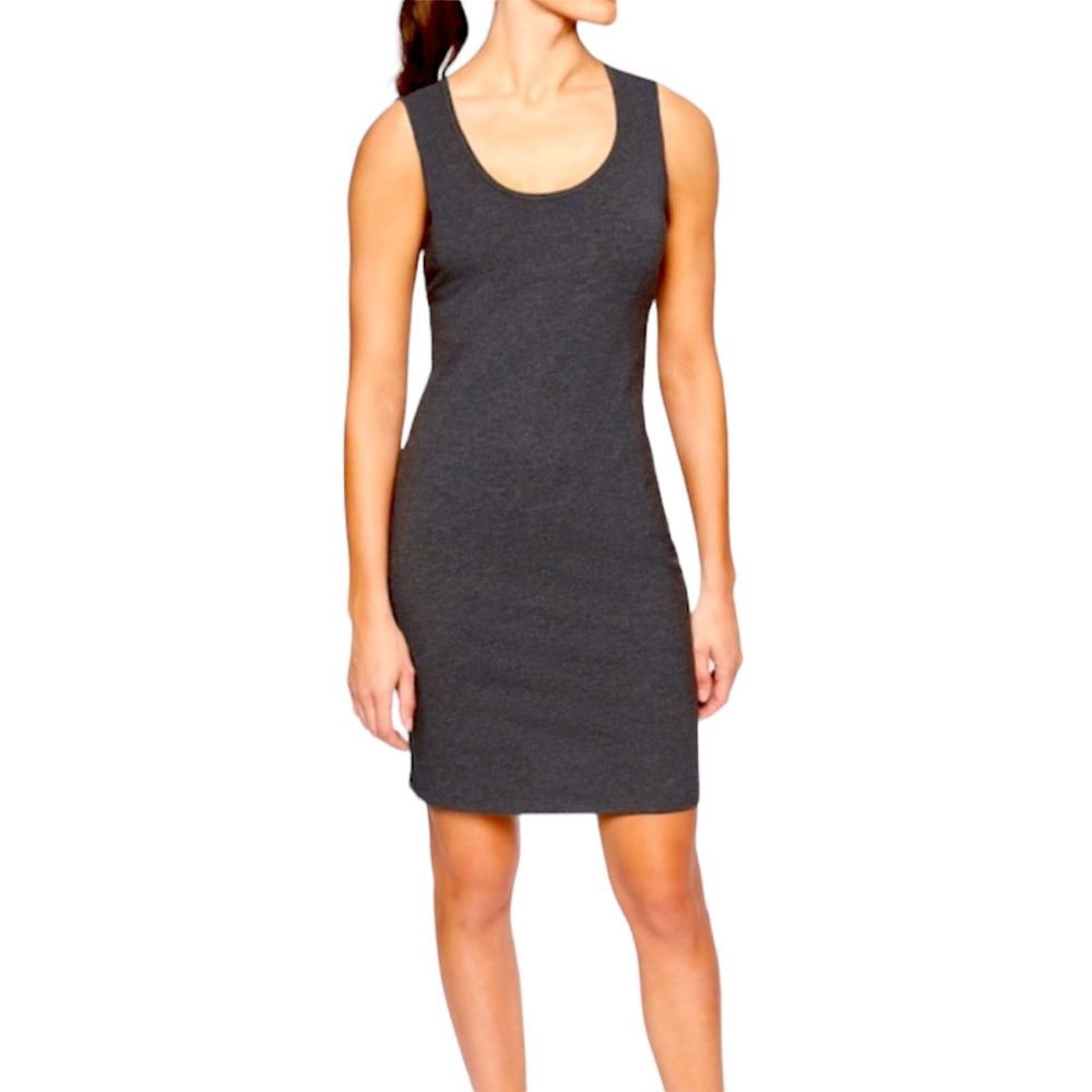 Athleta Rafina Black Stretchy Built-in Bra Dress